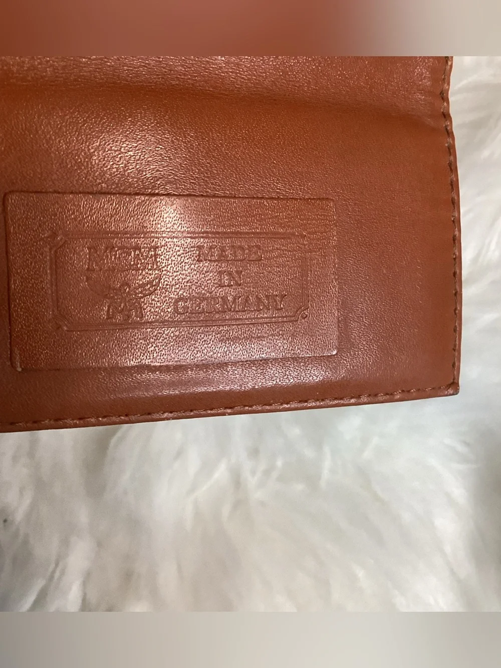 MCM Cognac Visetos Logo 4 keyholder